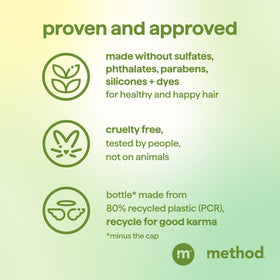 Method Color Protect Shampoo Mindful Matcha bottle side view
