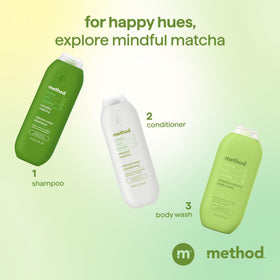 Method Color Protect Shampoo Mindful Matcha in a bathroom setting