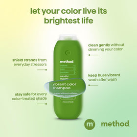 Method Color Protect Shampoo Mindful Matcha in a shower setting