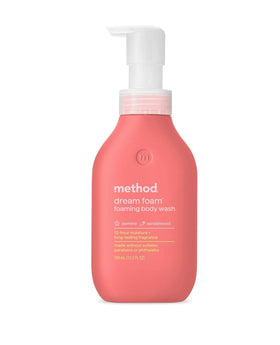 Method Dream Foam Foaming Body Wash front view, 13.5 oz bottle