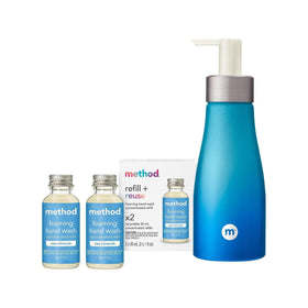 Method Foaming Hand Wash Concentrates Starter Kit Sea Minerals with aluminum bottle and refills