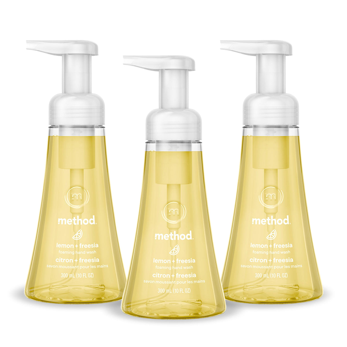 Method Foaming Hand Wash Lemon + Freesia 10 fl oz front view