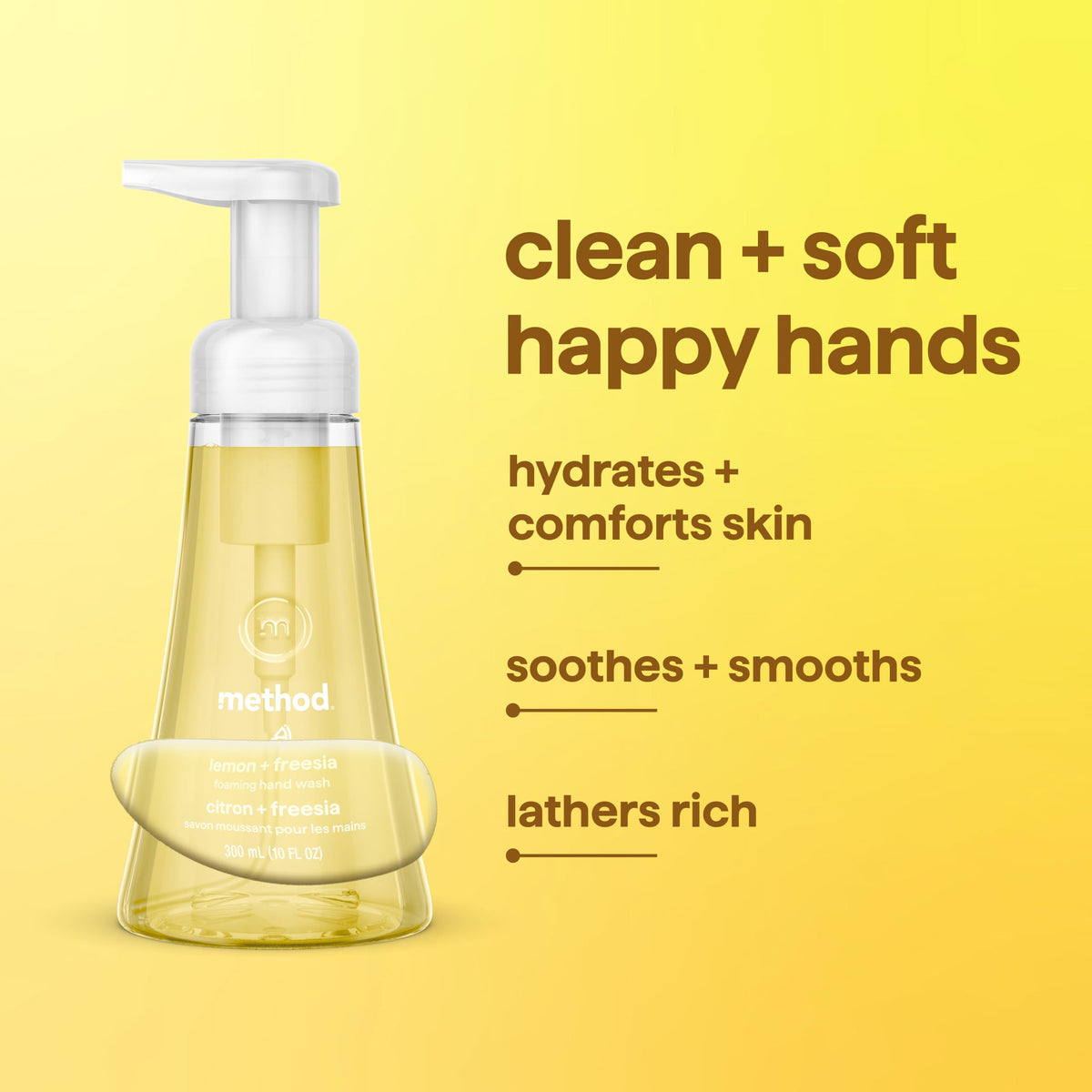 Method Foaming Hand Wash Lemon + Freesia 10 fl oz lifestyle scene