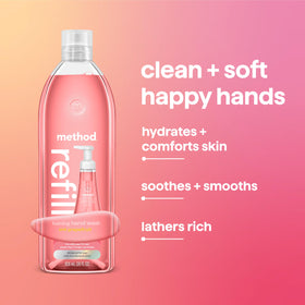 Method Foaming Hand Wash Refill Pink Grapefruit in bathroom setting