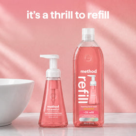Method Foaming Hand Wash Refill Pink Grapefruit packaging side view