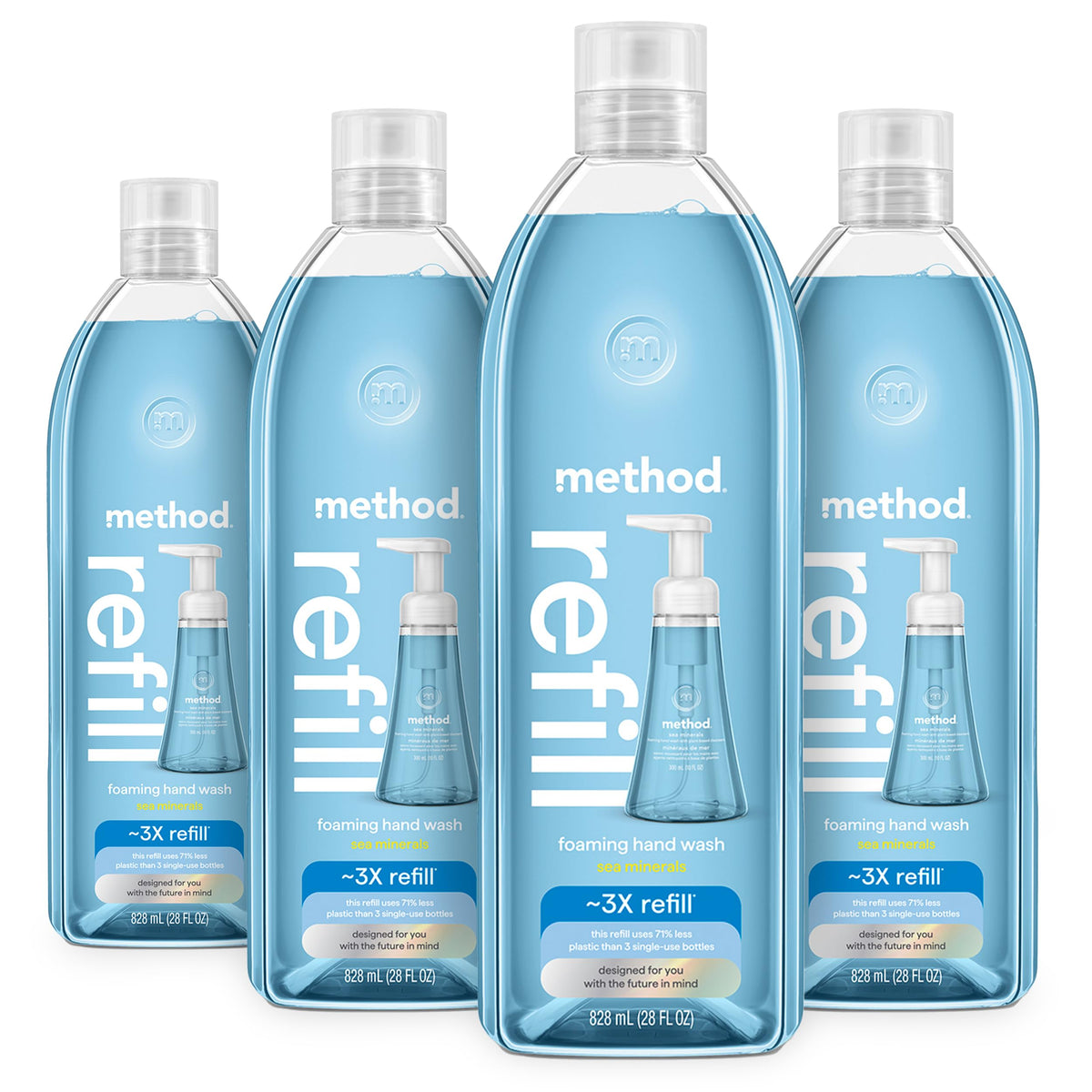 Method Foaming Hand Wash Refill Sea Minerals 28 fl oz front view