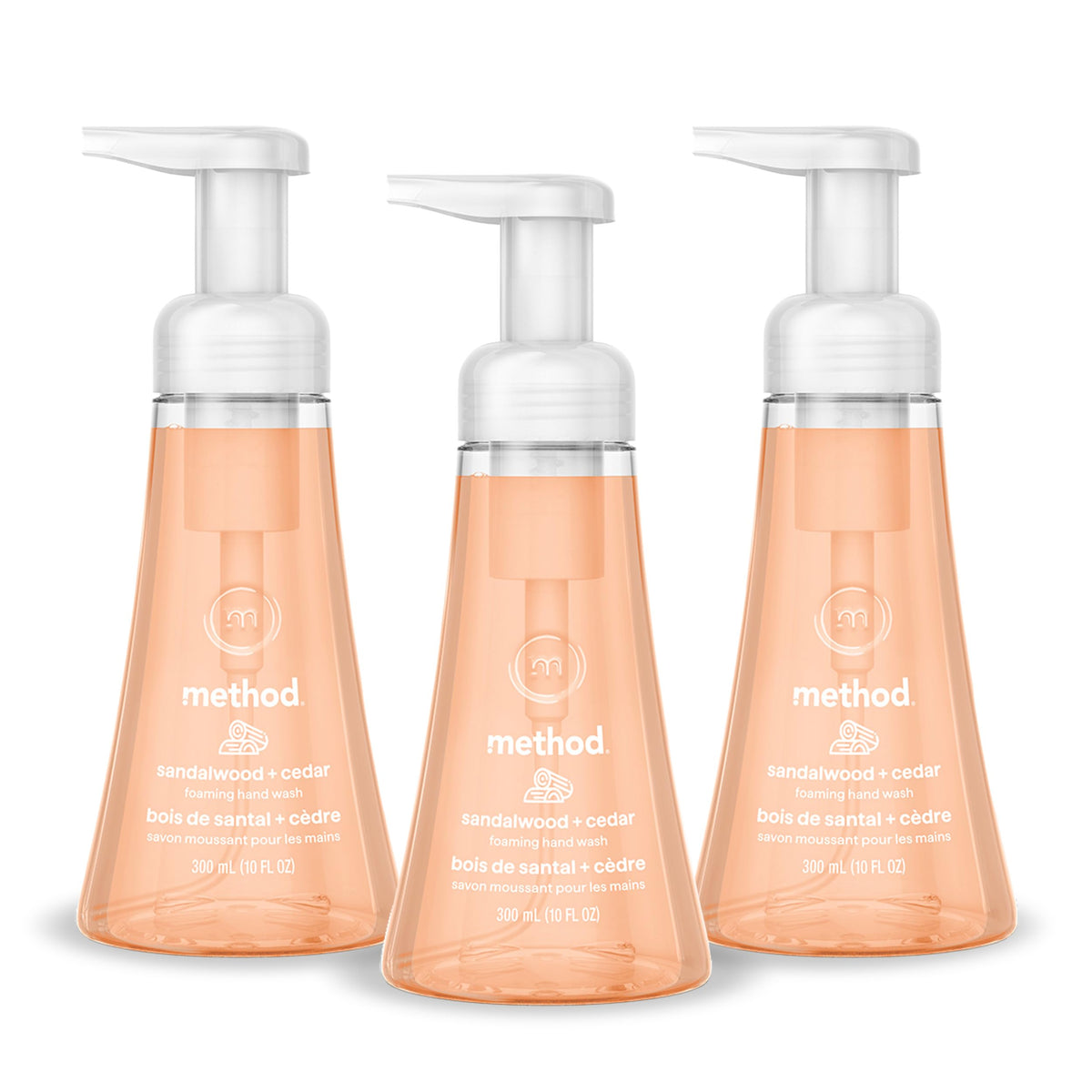 Method Foaming Hand Wash Sandalwood + Cedar 10 fl oz front view