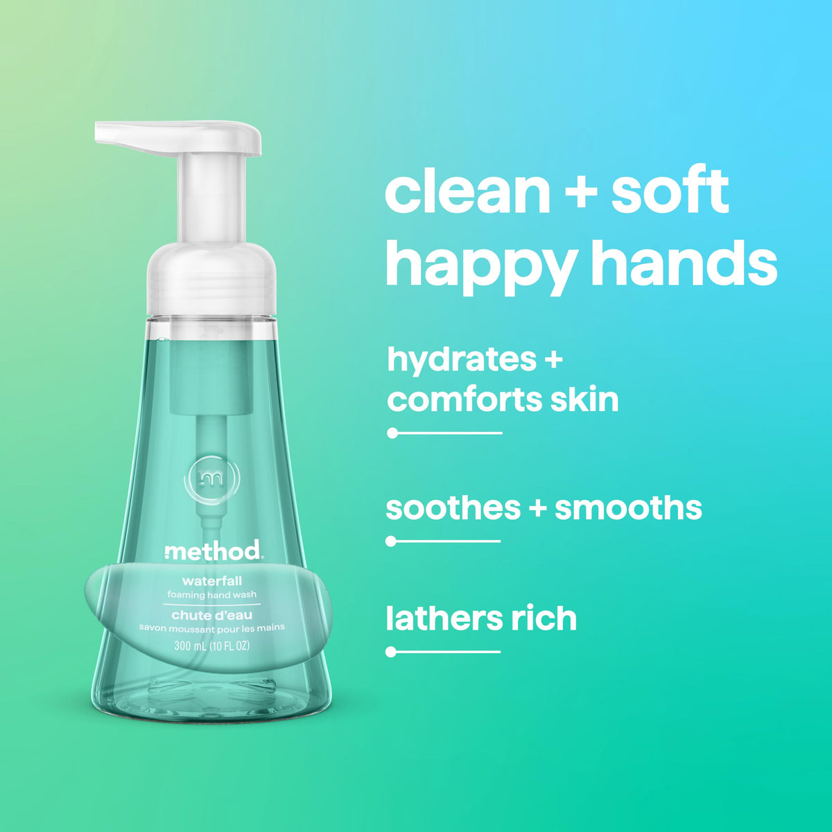 Method Foaming Hand Wash Waterfall lather demonstration
