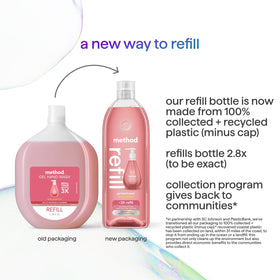 Method Gel Hand Soap Refill bottles stacked together