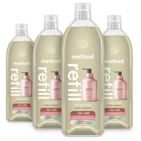 Method Gel Hand Soap Refill Vanilla Raspberry 28oz front view