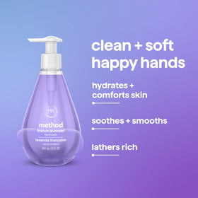 Method Gel Hand Wash lathering on hands