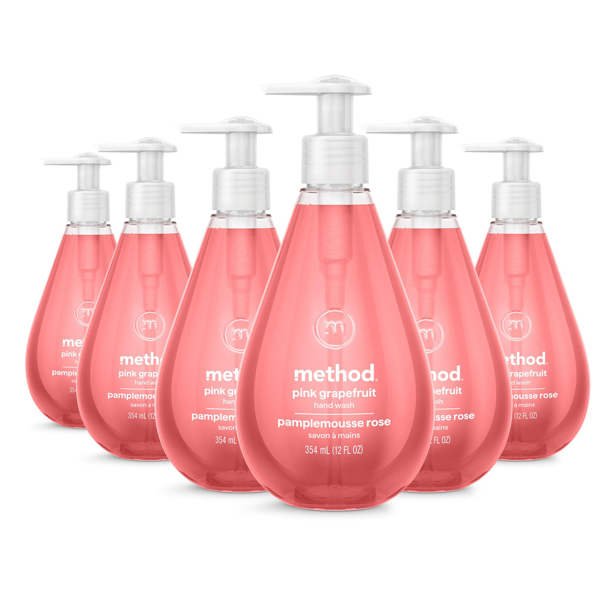 Method Gel Hand Wash Pink Grapefruit 12 fl oz front view