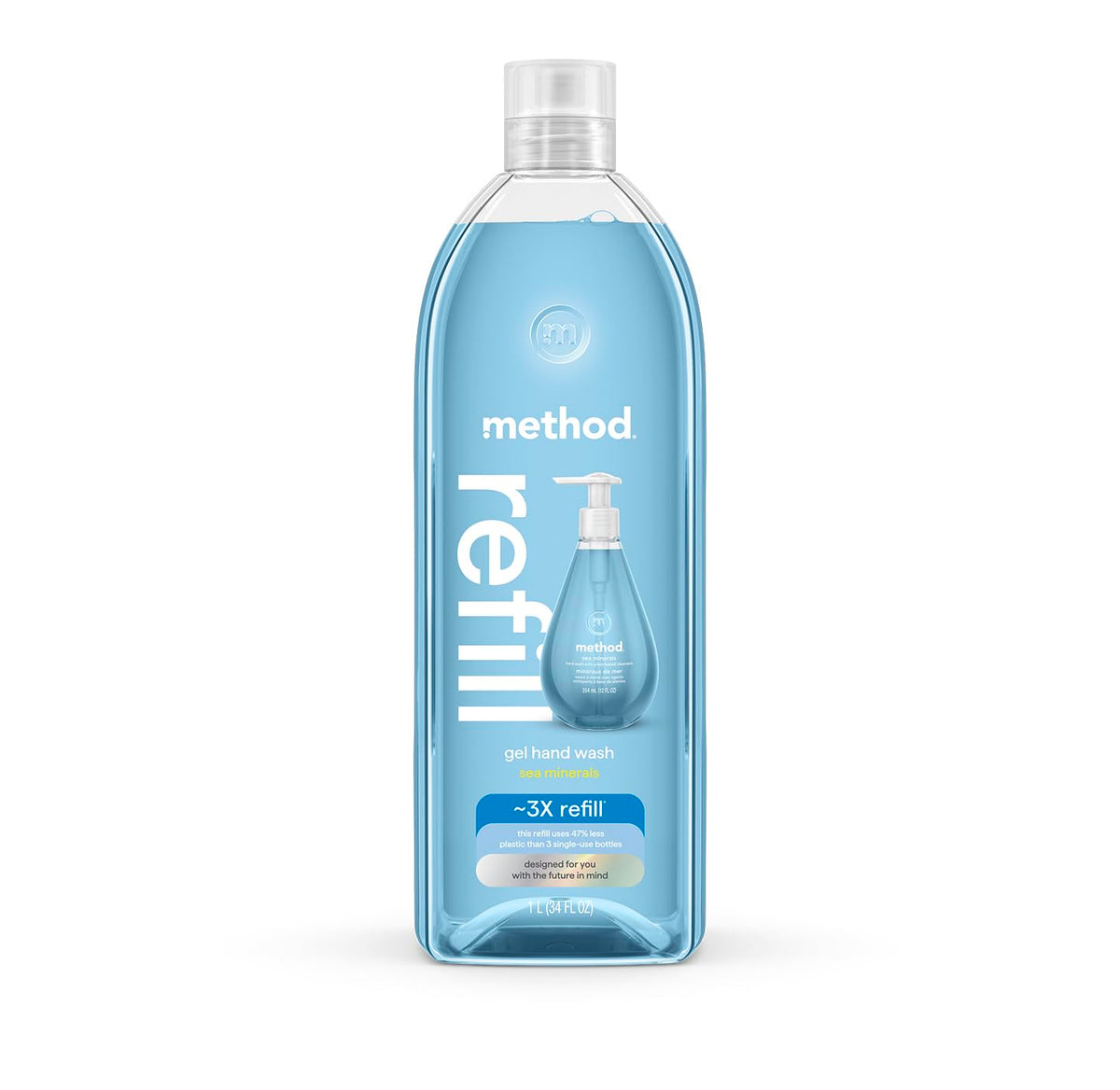 Method Gel Hand Wash Refill Sea Minerals front view