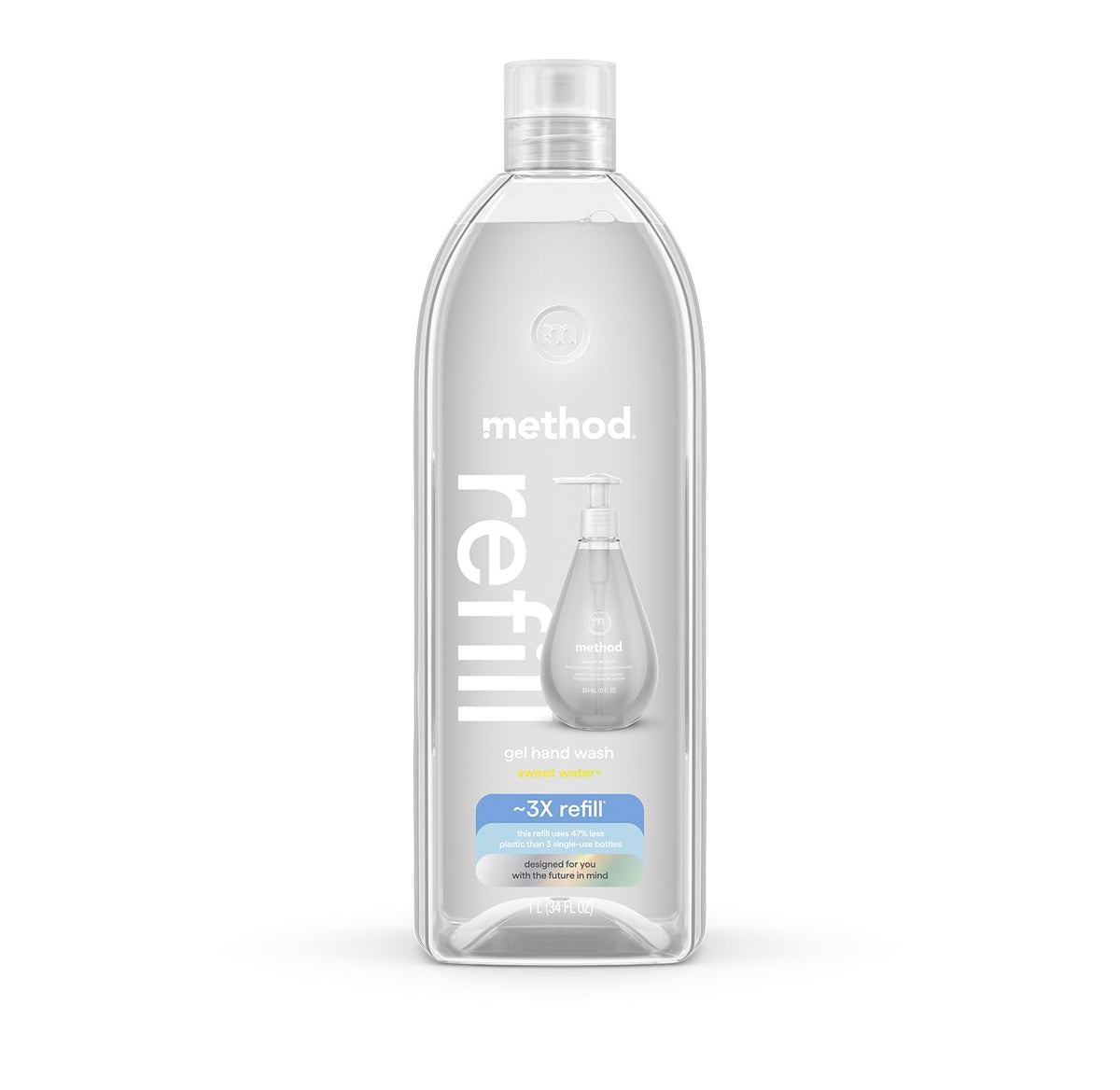 Method Gel Hand Wash Refill Sweet Water front view