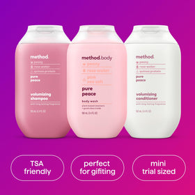 Method gel liquid conditioner bottle close-up