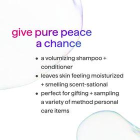 Method gel liquid shampoo bottle with Pure Peace fragrance