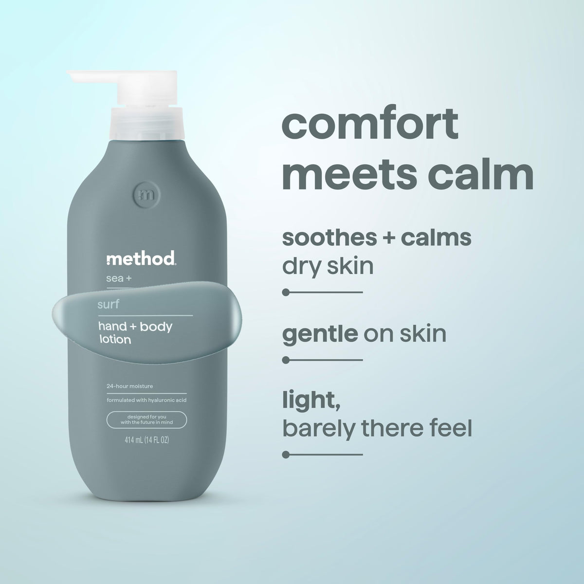Method Hand + Body Lotion Sea + Surf pump dispenser