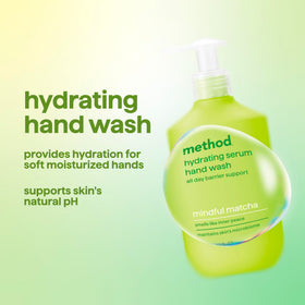 Method Hydrating Serum Hand Wash 3 Pack, Mindful Matcha back view