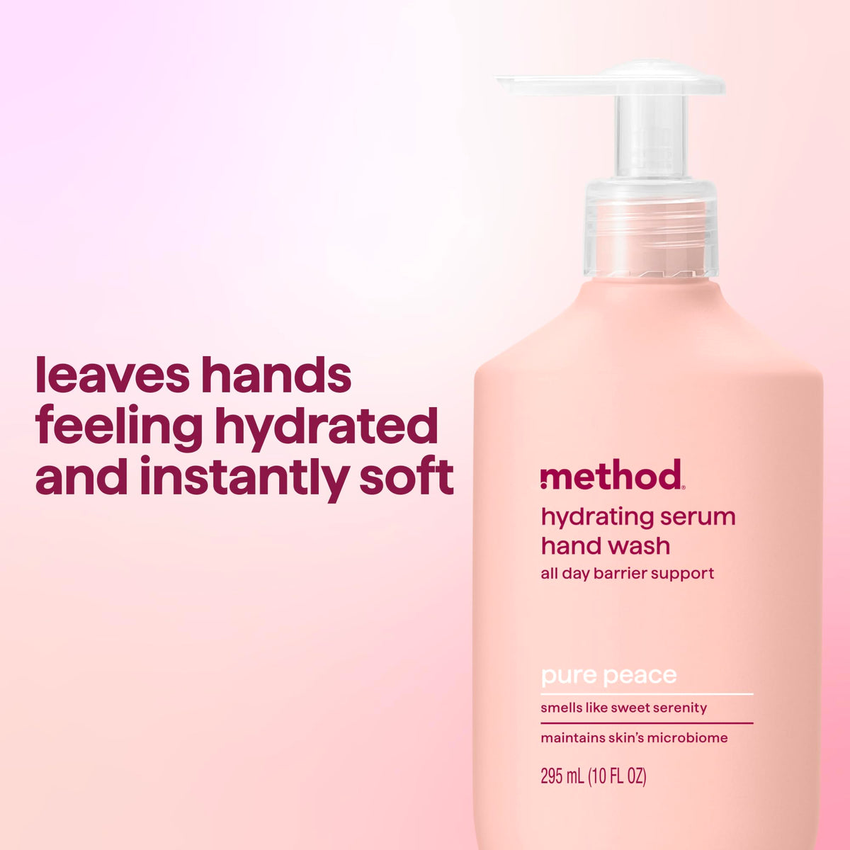 Method Hydrating Serum Hand Wash Pure Peace pump detail