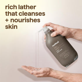 Method Men's Body Wash Cedar + Cypress 28 fl oz in shower setting