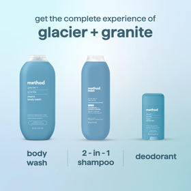 Method Men’s Body Wash Glacier + Granite packaging details