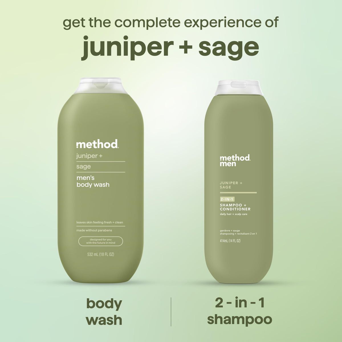Method Men's Body Wash Juniper + Sage lifestyle shot