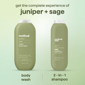 Method Men's Body Wash Juniper + Sage lifestyle shot