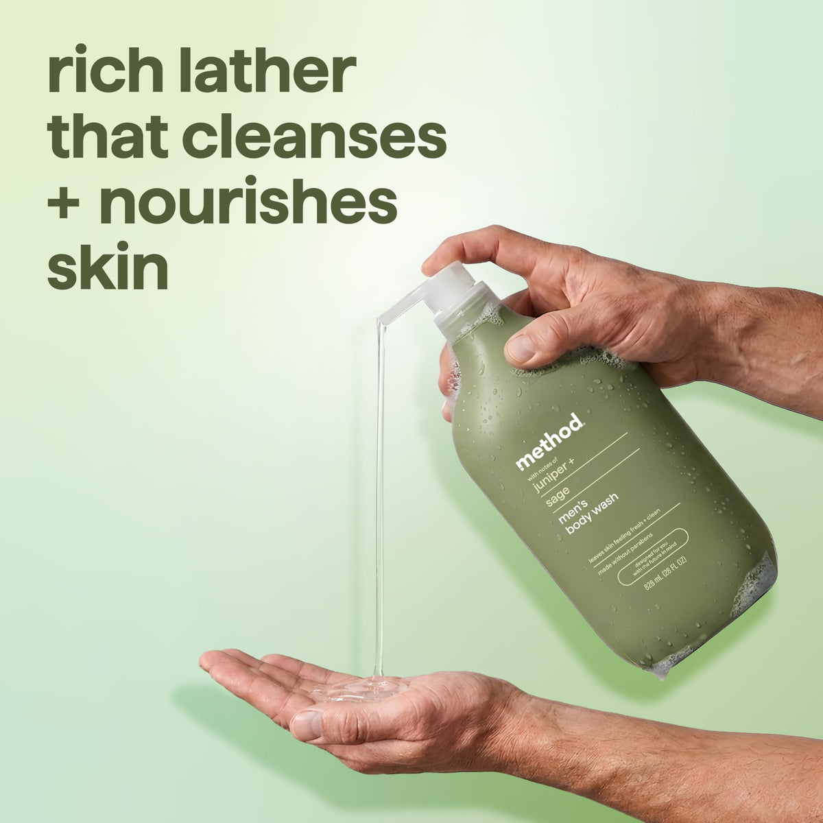 Method Men's Body Wash Juniper + Sage with natural ingredients