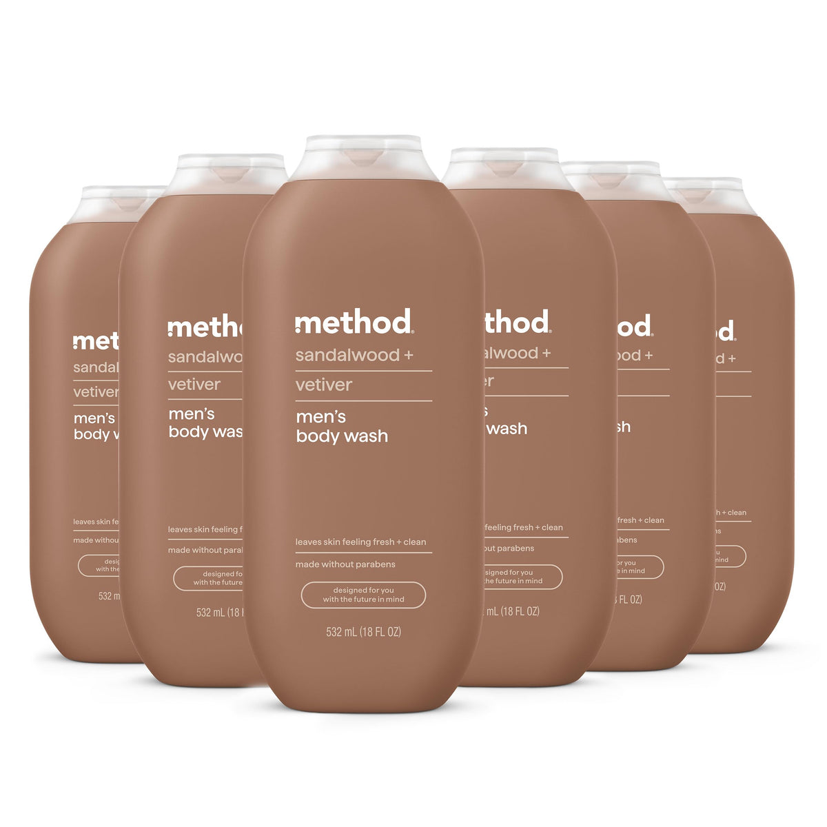 Method Men's Body Wash Sandalwood + Vetiver front view