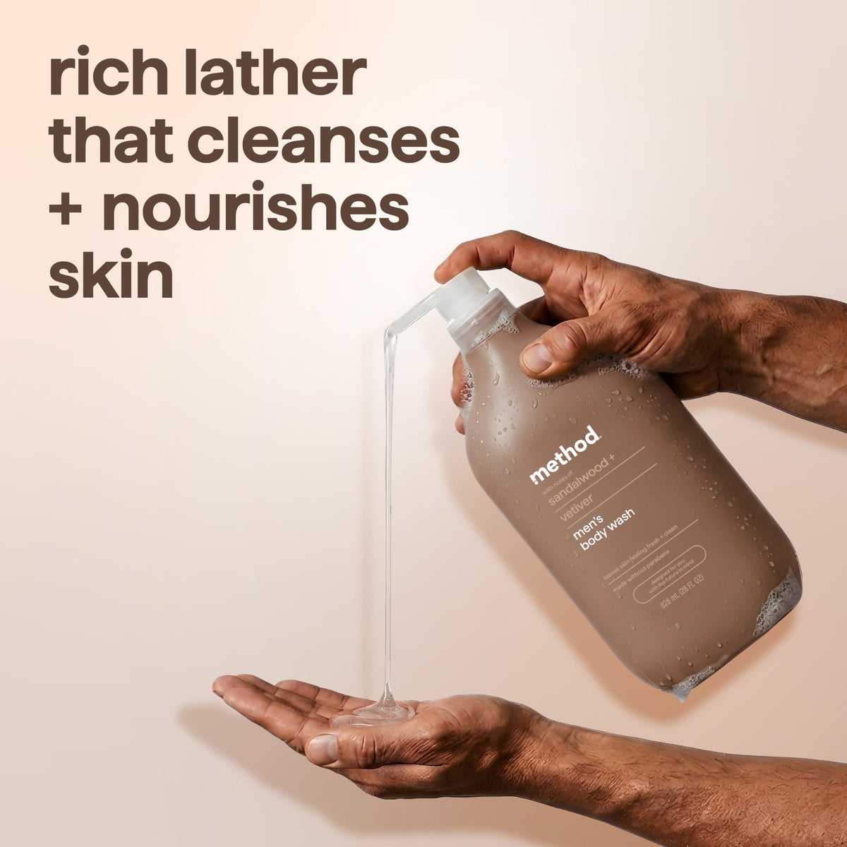 Method Men’s Body Wash Sandalwood + Vetiver packaging