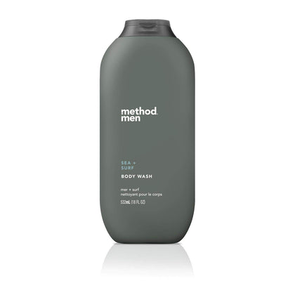 Method Men's Body Wash Sea + Surf 18 fl oz bottle front view