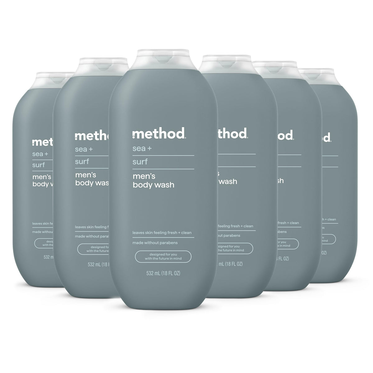 Method Men's Body Wash Sea + Surf 18 fl oz front view