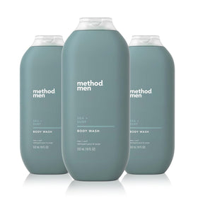 Method Men’s Body Wash Sea + Surf 3 Pack front view