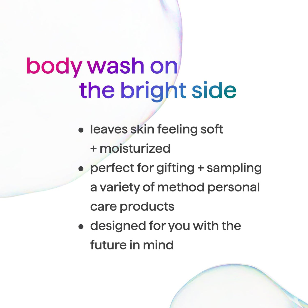 Method Simply Nourish body wash bottle front view