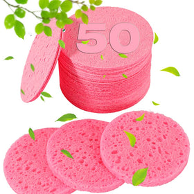 METUUTER 50 PCS compressed facial sponges front view