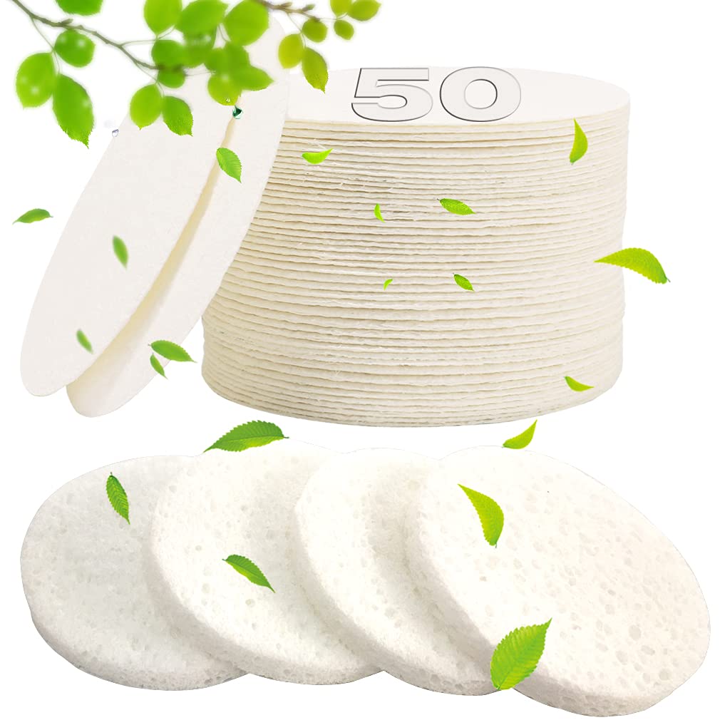 METUUTER Facial Sponges 50 Count front view