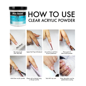 Mia Secret Clear Acrylic Powder 4oz close-up of texture