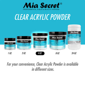 Mia Secret Clear Acrylic Powder 4oz mixed with gel system