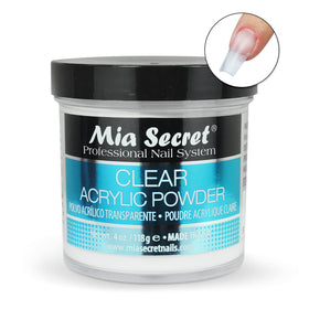 Mia Secret Clear Acrylic Powder 4oz packaging