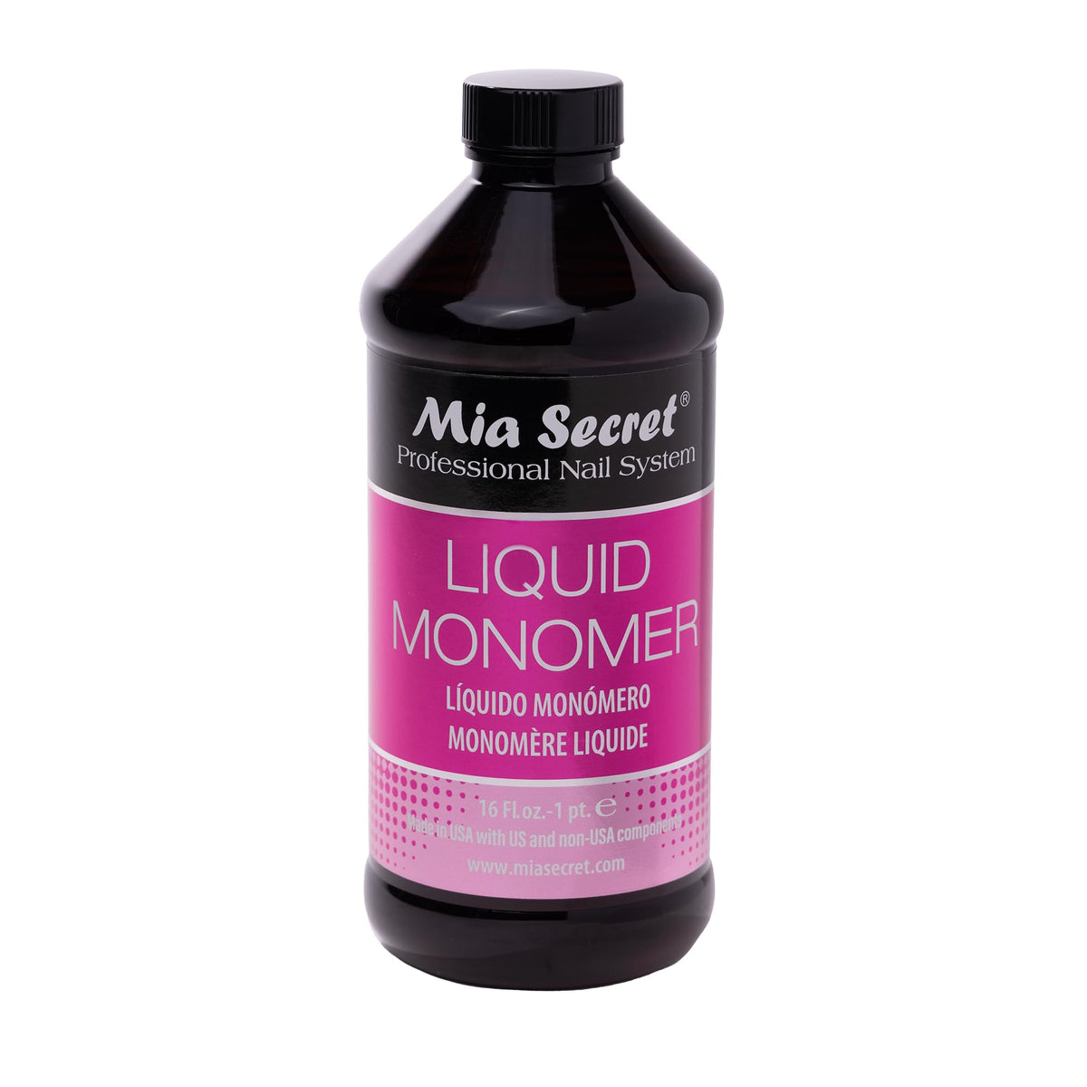 Mia Secret Liquid Monomer 16 oz front view with cap