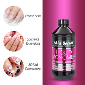 Mia Secret Liquid Monomer 4 oz side view