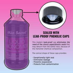 Mia Secret Liquid Monomer 4 oz with nail art supplies