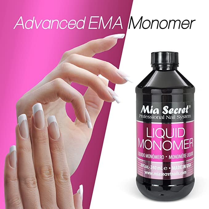 Mia Secret Liquid Monomer 8 oz back view