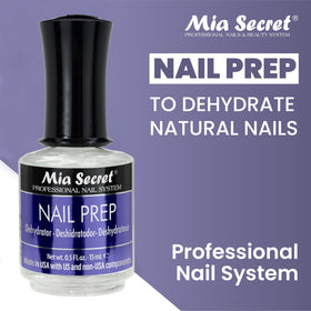 Mia Secret Nail Prep and XTRABOND Primer bottles side view