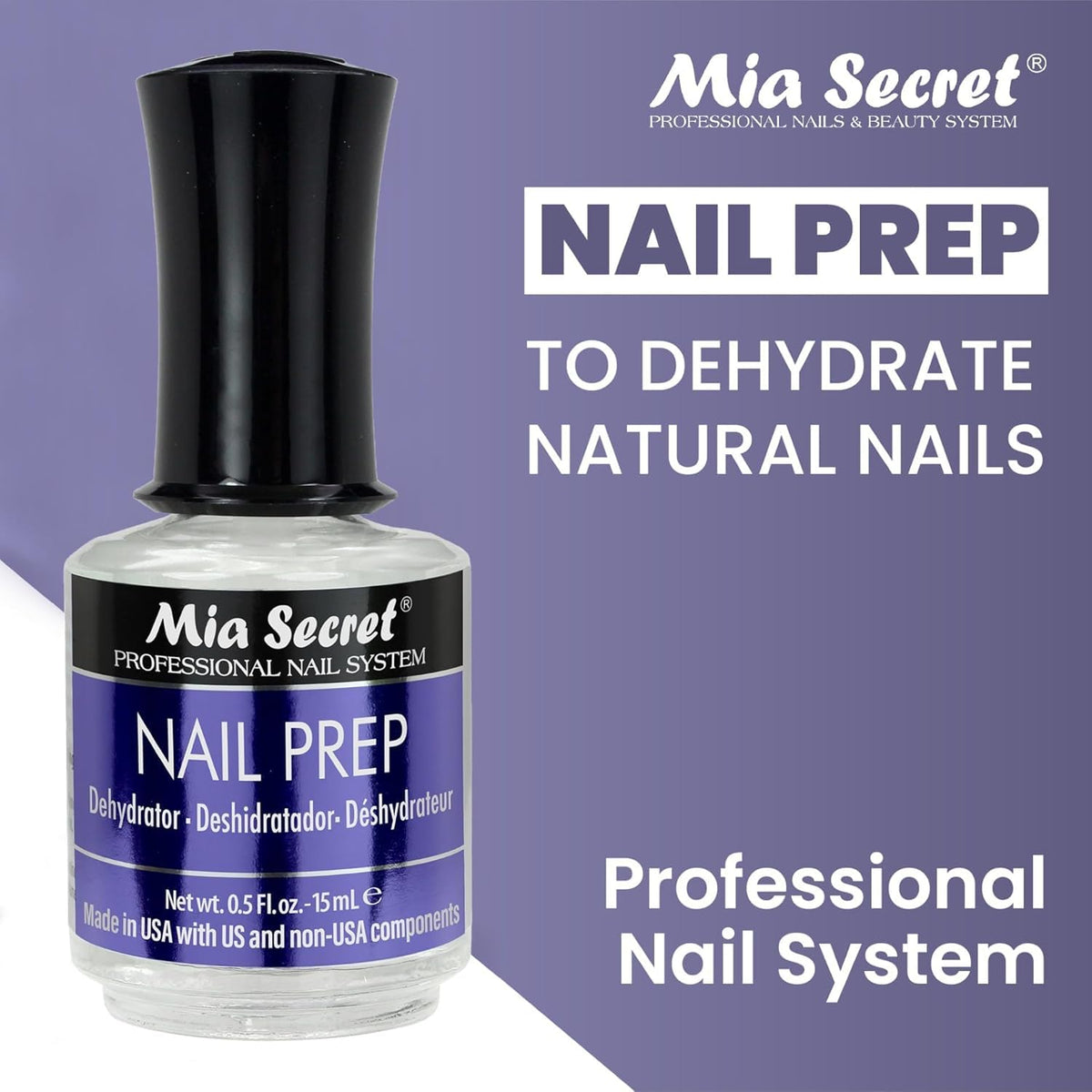 Mia Secret Nail Prep pH Balance Dehydrator bottle close-up
