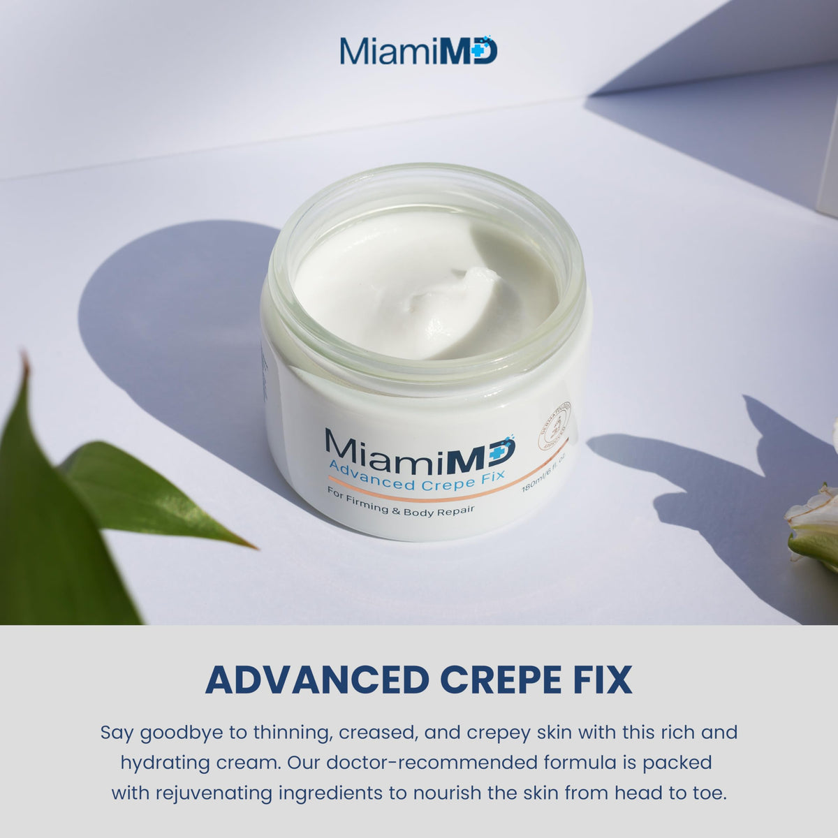 MiamiMD Advanced Crepe Fix cream texture close-up