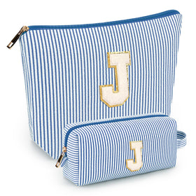 mibasies blue cosmetic bag front view