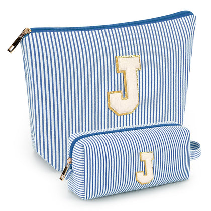 mibasies blue cosmetic bag front view