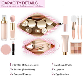 mibasies Initial Makeup Bag compact size for travel
