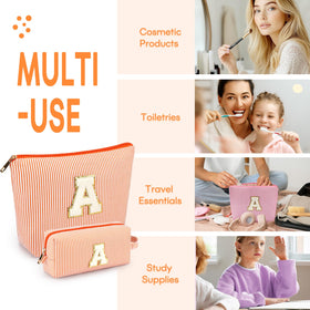 mibasies Initial Makeup Bags displayed in various colors